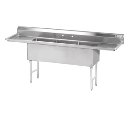 Advance Tabco FS-3-2430-24RL - Fabricated Sink, 3-compartment, 24