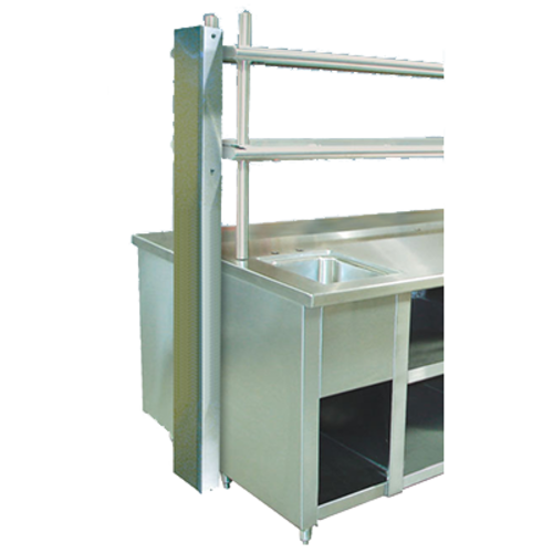 Advance Tabco UCF-1 - Wire Chase, run from table mounted overshelf to bottom of enclosed base table with J-Box, removable