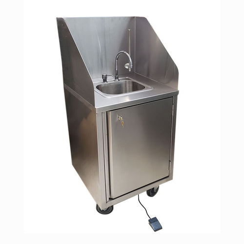 BK Resources MHS-2424-H-DM - Handwash Sink, mobile, hot water only, 12