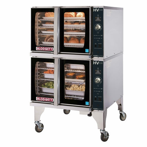 Blodgett HV-100E DBL - HydroVection™ Oven, Electric, full size, double stacked, capacity (10) 18" x 26" pans,black glass
