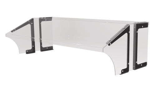 Advance Tabco BSG-SGL4 - Single side food shield on (4) well everyday buffet (single sided food shield mounted on customer