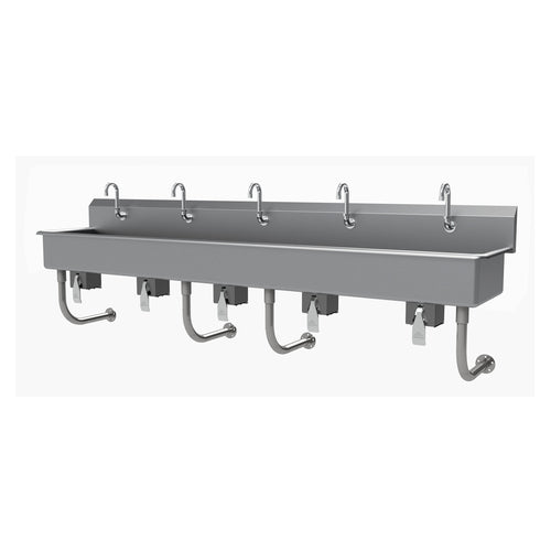 Advance Tabco FS-WM-100KV - Multiwash Hand Sink, splash mount faucet provision, wall mounted, with knee valve, 100