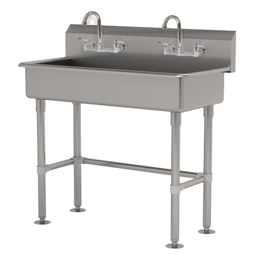 Advance Tabco FS-FM-40-ADA-F - Multiwash Hand Sink, splash mount faucet provision, with stainless steel legs and flanged feet,
