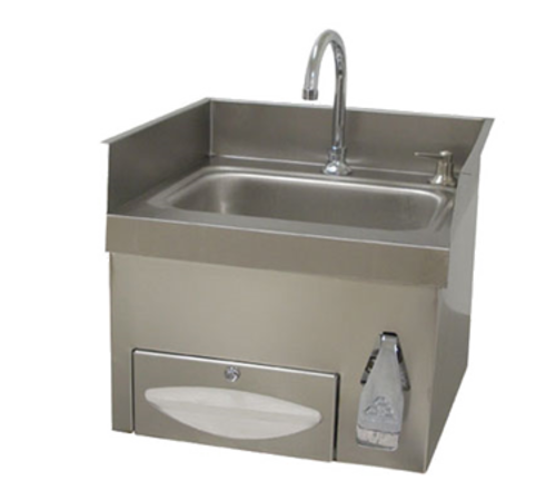 Advance Tabco 7-PS-43 - Recessed Hand Sink, 14"W x 10"D x 5" deep sink bowl, includes: heavy duty knee operated gooseneck