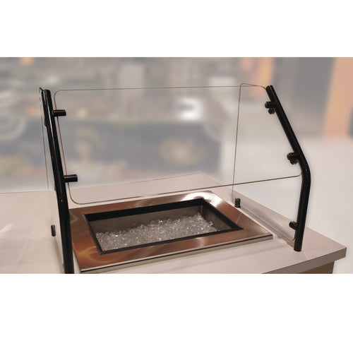Advance Tabco AFS-48 - Food shield, self-serve style, 45° degree angled front, fixed front glass, 48