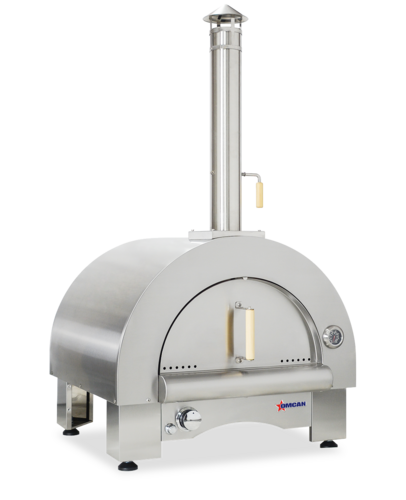 Omcan 47875 33 Inch Countertop Gas Pizza Oven with Firebrick Interior 35000 BTU