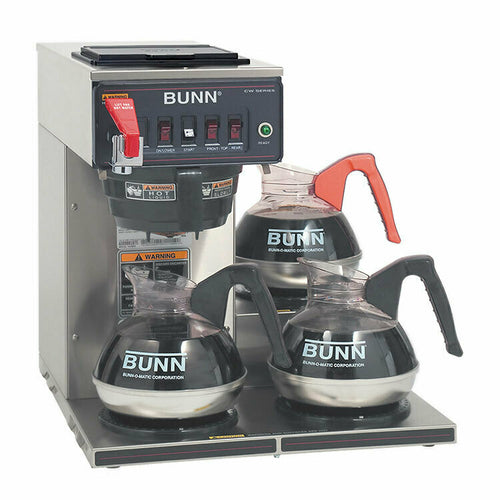 BUNN 12950.0212 - 12950.0212 CWTF15-3 Coffee Brewer, automatic, with 3 lower warmers, brews 3.9 gallons per hour, hot