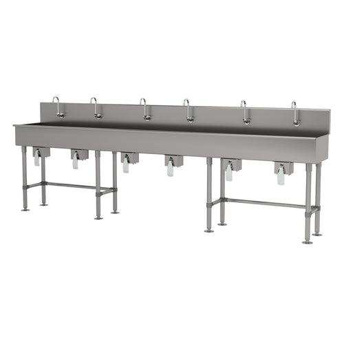Advance Tabco 19-FM-120KV - Multiwash Hand Sink, with stainless steel legs and flanged feet, with knee valve, 120
