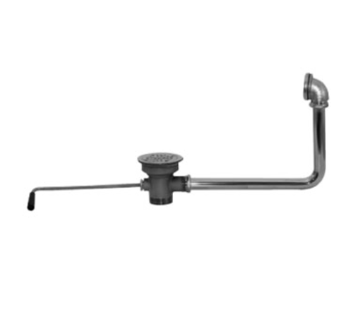 Advance Tabco K-15 - Lever Waste Drain, twist handle operated with built in overflow, fits 3-1/2