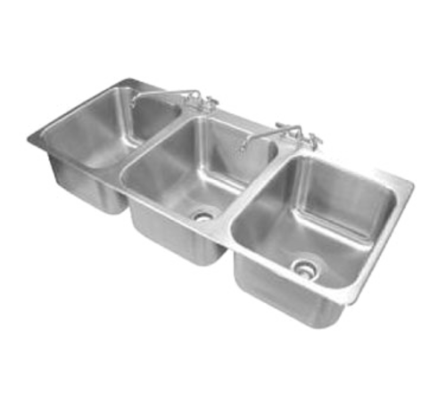 Advance Tabco DI-3-1612 - Drop-In Sink, 3-compartment, 16