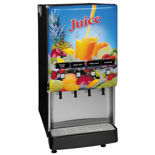 BUNN 37300.0004 - 37300.0004 JDF-4S Silver Series® 4-Flavor Cold Beverage System, Push and Hold, Lighted Door,, (3)