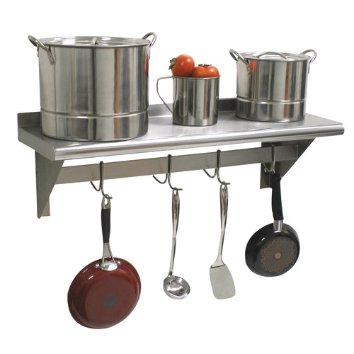 Advance Tabco PS-12-36 - Shelf with Pot Rack, wall-mounted, 36