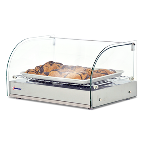 Omcan 41868 22 Inch Electric Food Warmer Display Case Stainless Steel with Shelf