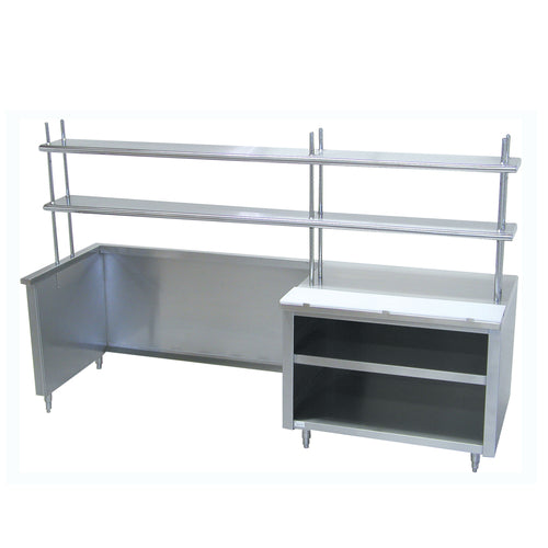 Advance Tabco TA-113 - Notch table top for floor-mounted buyout equipment (for open base tables only-with undershelf, must