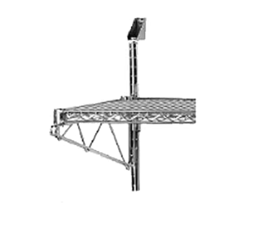 Advance Tabco AAB-18 - Special Value Wire Shelving Wall Post Bracket, 18", adjustable, end mount, heavy duty, chrome