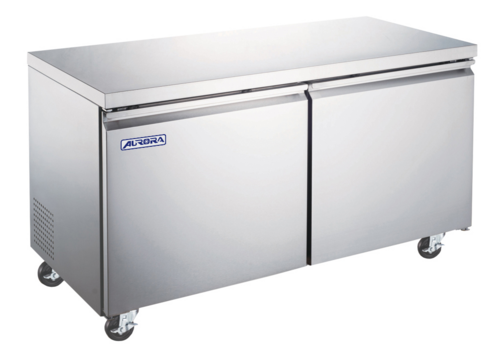 Omcan 59093 60 Inch Under Counter Refrigerator Reach-In 15 cu ft Stainless Steel