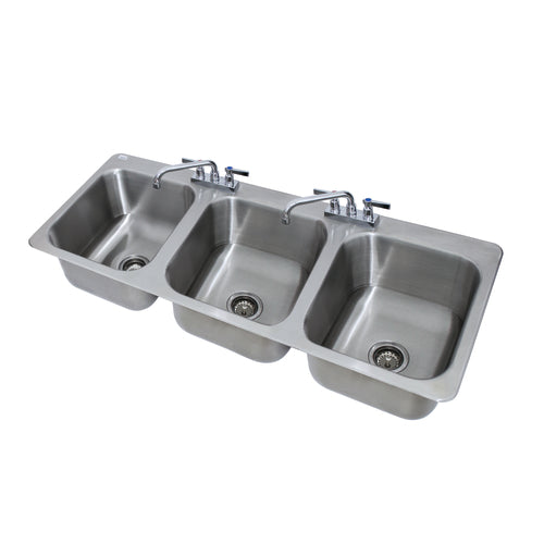 Advance Tabco DI-3-1410 - Drop-In Sink, 3-compartment, 14