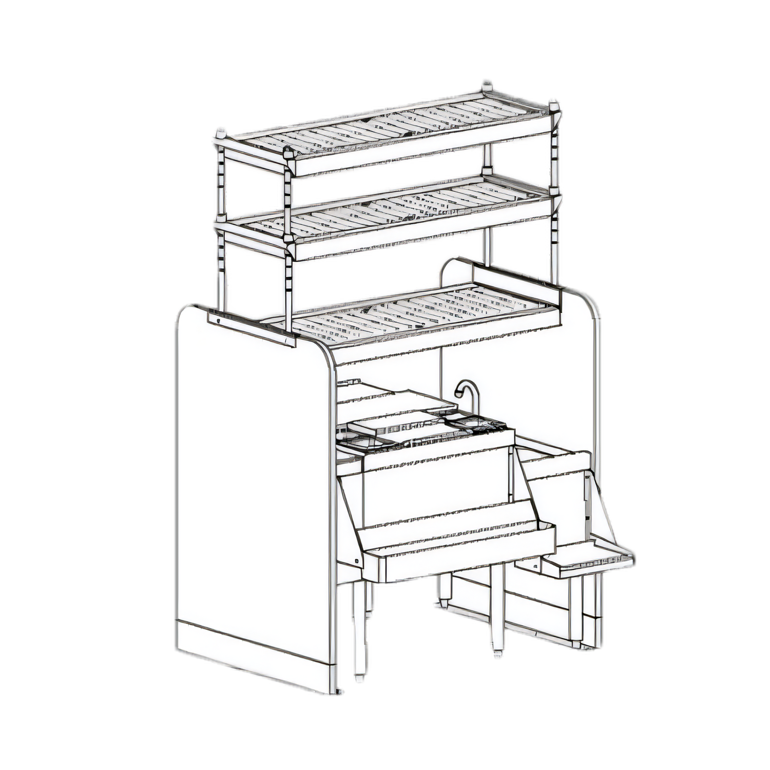 Perlick Corporation PTS42R-LF Top Shelf Bar Equipment
