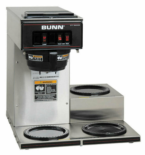 BUNN 13300.0003 - 13300.0003 VP17-3 Coffee Maker, pourover type, brews 3.8 gallons per hour capacity, (3) lower