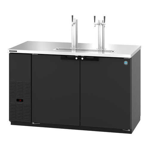 Hoshizaki DD59-S - Draft Beer Cooler, direct draw, two-section, side mount self-contained refrigeration, 59-1/2"W,