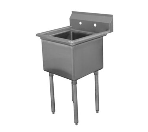 Advance Tabco FE-1-2424-X - Special Value Fabricated Sink, 1-compartment, no drainboards, bowl size 24