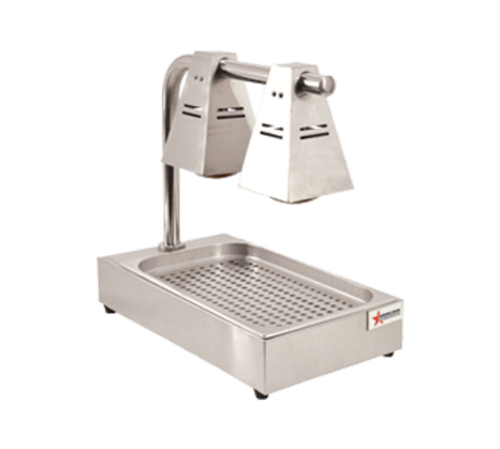 Omcan 39601 - (FW-CN-0936) Chip Dump, countertop, double bulb, 275 watts, 110v/60/1-ph