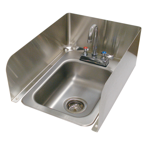 Advance Tabco K-614C - Removable 3-sided splash for counter-mount drop in sink, 8