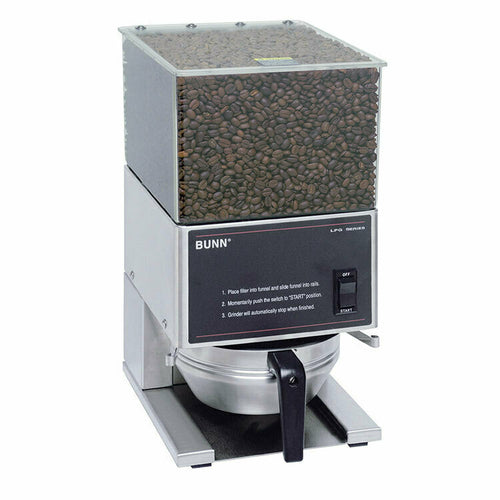 BUNN 20580.0001 - 20580.0001 LPG Low Profile Grinder, portion control, single 6 lbs. hopper capacity, 15.1" high,