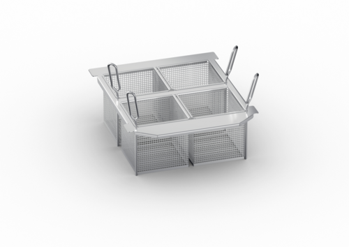 RATIONAL 60.75.979 - Portion Basket Kit, includes (4) 1/6 GN frying baskets and frame