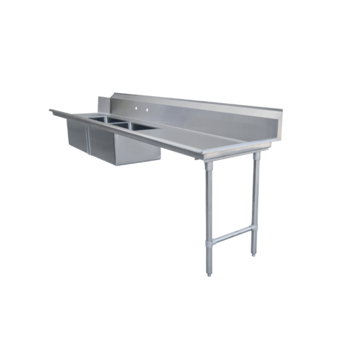 Omcan 48492 108 Inch Soiled Dishtable Right to Left Operation Stainless Steel