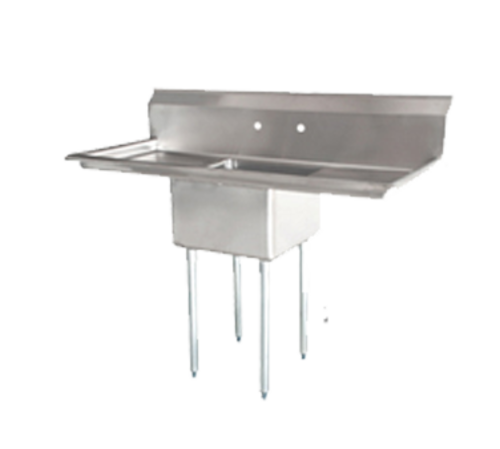Omcan 25265 18 Inch One Compartment Pot Sink with Galvanized Legs