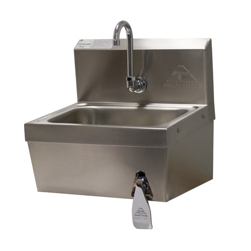 Advance Tabco 7-PS-62 - Hand Sink, wall mounted, 14" wide x 10" front-to-back x 5" deep bowl, Deep Drawn™ sink bowl, 20