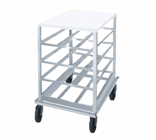 Advance Tabco CRPL10-72 - Can Rack, low-profile mobile design with poly top, with sloped glides for automatic can retrieval,