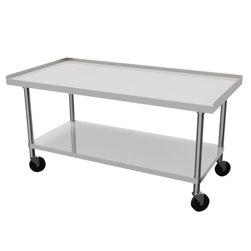 Ovention OV-STND-2460 - Equipment Stand, 24"H x 60"W, no-drip v-edge on front, 1" splash on sides & back, adjustable