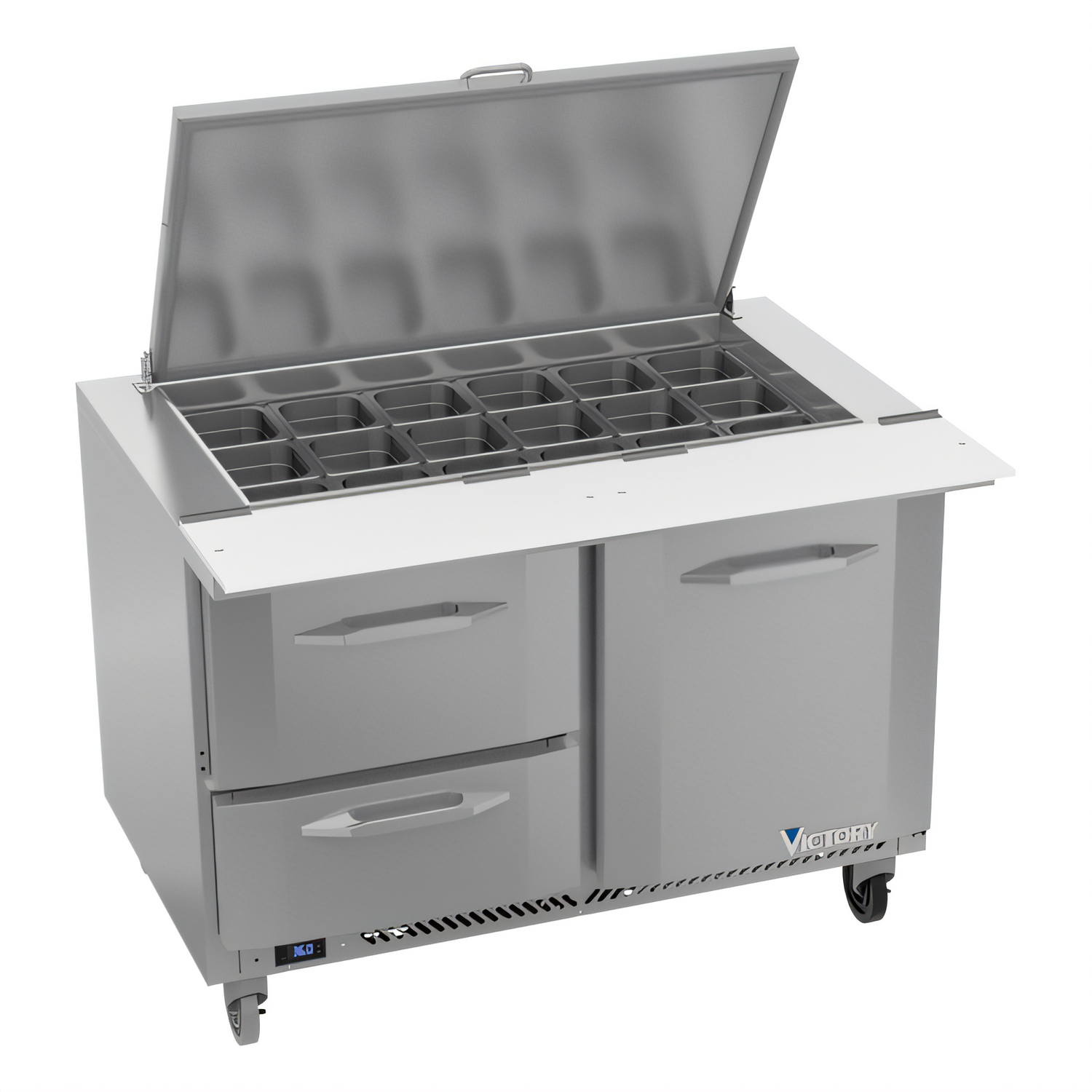 Victory VSPD48HC-18B-2 UltraSpec™ Refrigerated Prep Tables