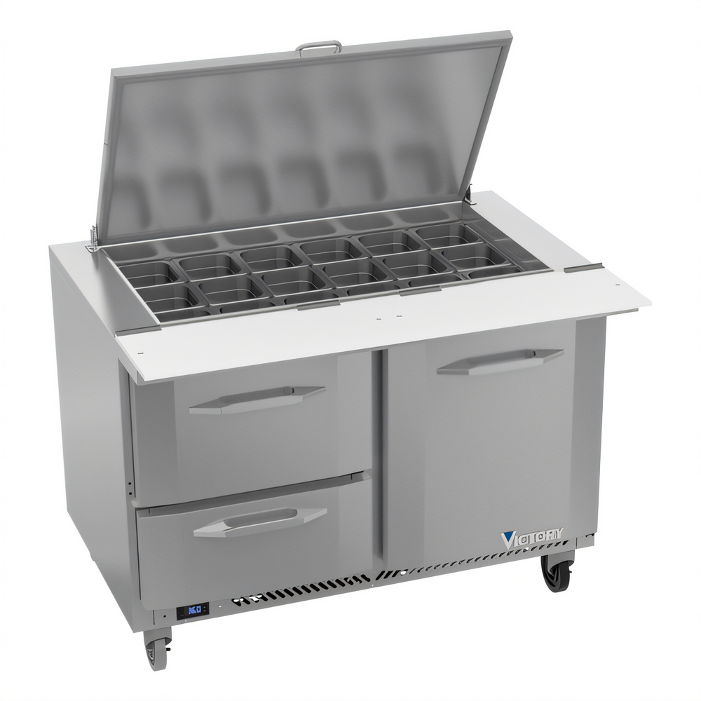 Victory VSPD48HC-18B-2 UltraSpec™ Refrigerated Prep Tables