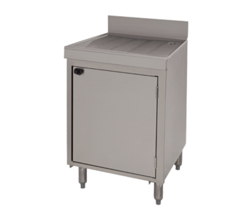 Advance Tabco CRD-4BMD - Underbar Basics™ Drainboard, cabinet base with mid-shelf & (2) doors, 48