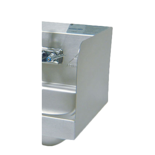 Advance Tabco 7-PS-16B - Welded Side Splash, 7-3/4"H (installed height), one side (specify side), for hand sinks with 10" x