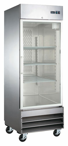 Omcan 51024 29 Inch Refrigerated Display Reach-in 23 cu ft Stainless Steel