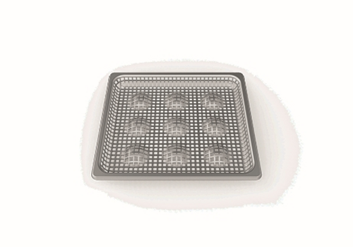 UNOX GRP711 - POTATO.FRY French Fries frying Tray, compatible with microwave cooking, 1-3/16”H, (14” x 13”)