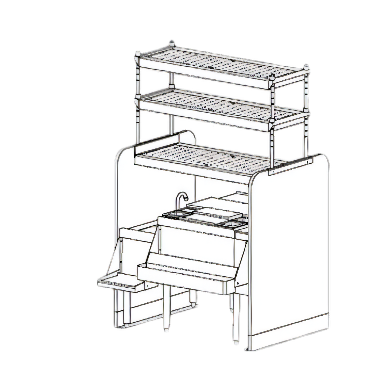 Perlick Corporation PTS42L-LF Top Shelf Bar Equipment
