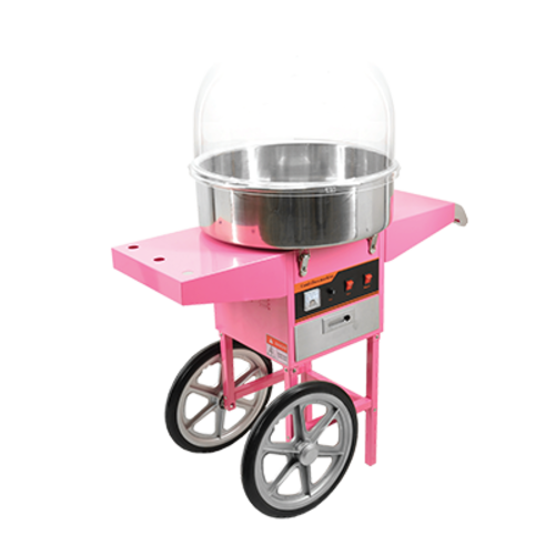 Omcan 40383 20 Inch Cotton Candy Machine with Trolley and Display Meter
