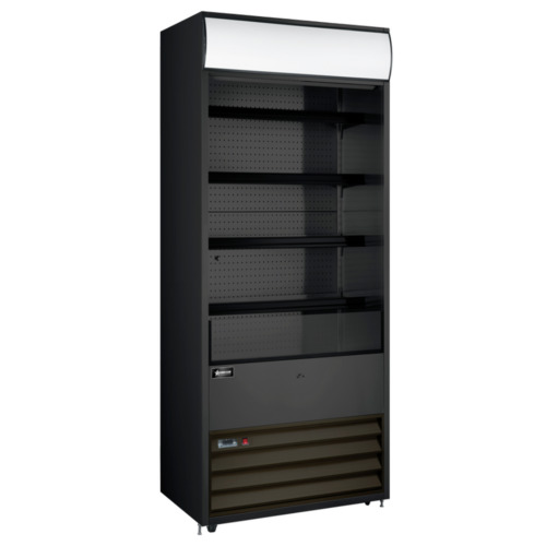 Omcan 48480 30 Inch Grab-and-Go Refrigerated Showcase Open 15.53 cu ft Black