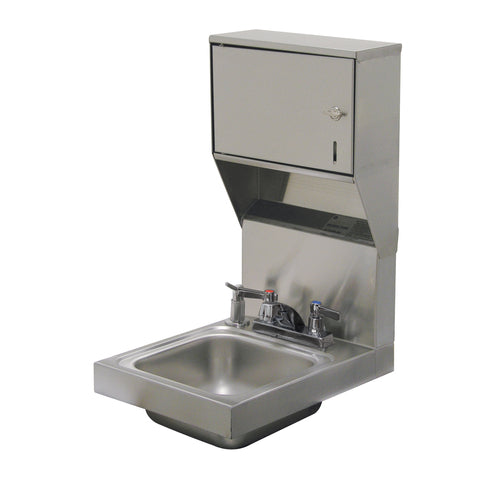 Advance Tabco 7-PS-83 - Hand Sink, wall mounted, 9" wide x 9" front-to-back x 5" deep bowl, 20 gauge 304 stainless steel,