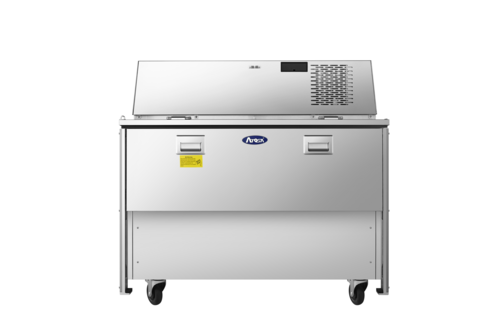 Atosa USA, Inc. AMC-4901 - Single Sided Milk Cooler, refrigerated, forced air system, 12 crates capacity, stainless exterior &