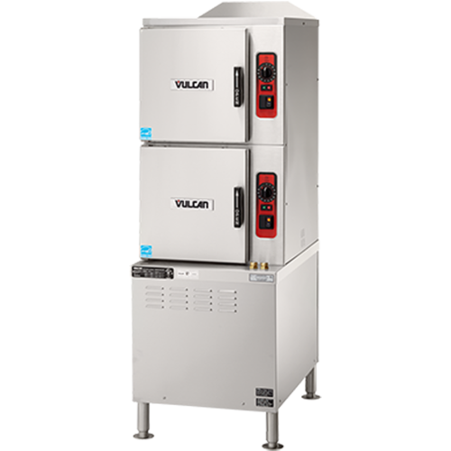 Vulcan C24ET10-LWE - ET Series Convection Steamer, Low Water Energy (LWE), electric, 2 compartments, 24" cabinet base,