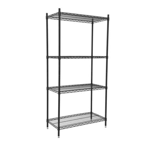 Omcan 49254 - (49254) Shelving Kit, open wire design, 36″W x 18″D x 72″H, kit includes: (4) 18″ x 36″ shelves,