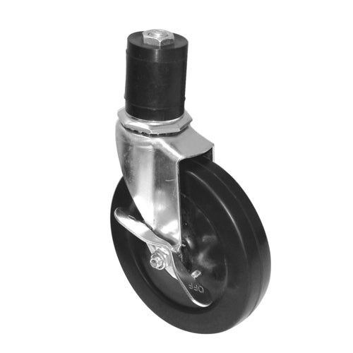 Advance Tabco TA-25RB-X - Special Value Replacement Caster, 5” swivel, single, with brake, fits 1-5/8” O.D. tubing (note this