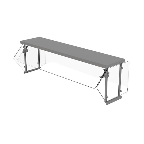 Advance Tabco NSG-15-2WELL - Sleek Shield™ Food Shield, self service with adjustable front glass, 33-13/16
