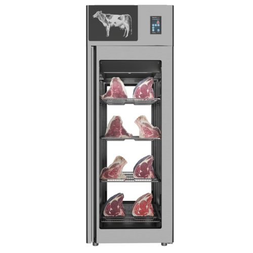 Omcan 48039 28 Inch Meat Curing Aging Cabinet with Umiright humidity management